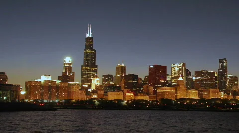 Chicago at Night 2 Stock Footage 507773