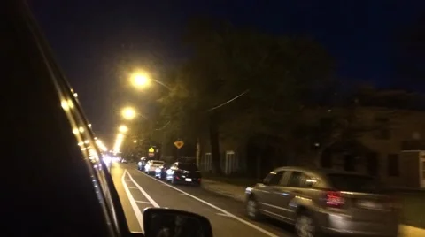 Chicago Night Driving Time Lapse Video stock 56602810