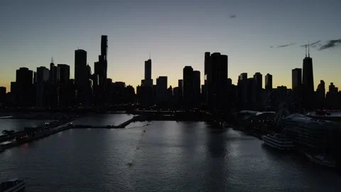 Chicago at Night Video stock 243146457