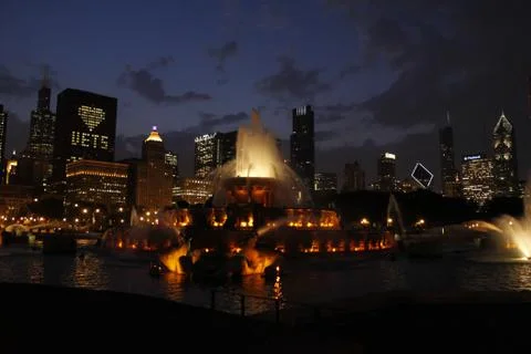 Chicago at night Stock Photos