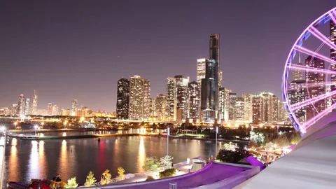 Chicago Night Timelapse 4k Stock Footage 156218857
