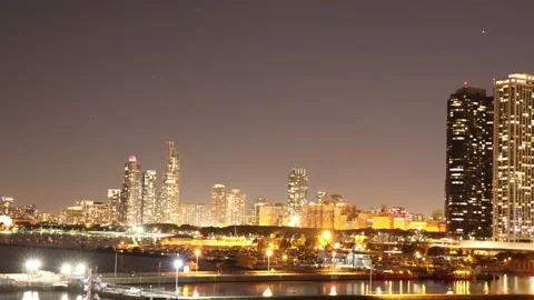 Chicago Night Timelapse Stock Footage 156219066