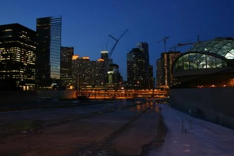 Chicago Nightscape Stock Photos