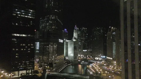 Chicago nighttime Stock Footage 99482074
