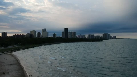 Chicago north lake shore Stock Footage 89986554