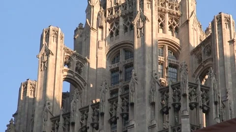Chicago ornate building Stock Footage