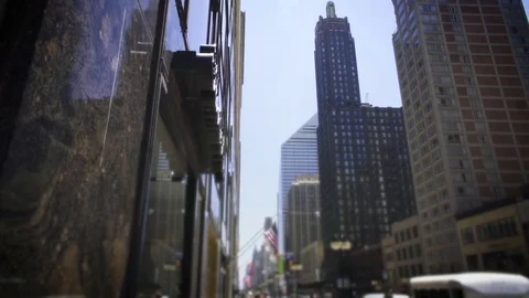 Chicago pan down street down town Stock Footage 78648022