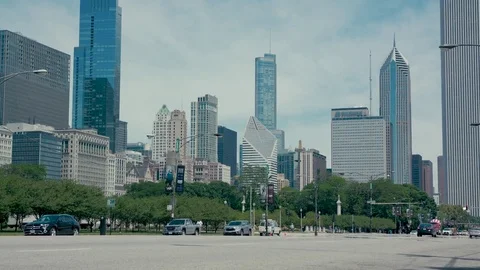 Chicago panorama skyline Stock Footage 79849842