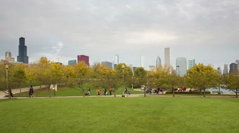 Chicago Park Video stock 32965190