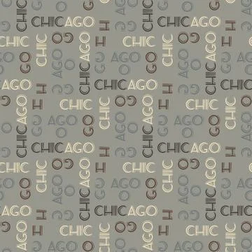 Chicago pattern seamless design Stock Illustration