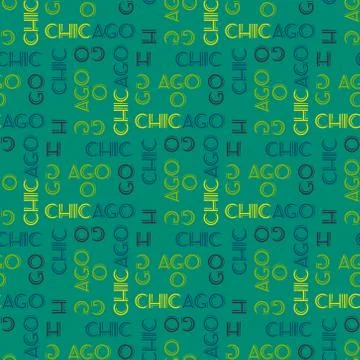 Chicago pattern seamless design Stock Illustration