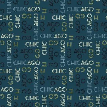 Chicago pattern seamless design Stock Illustration