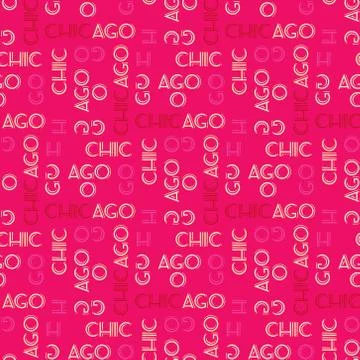 Chicago pattern seamless design Stock Illustration
