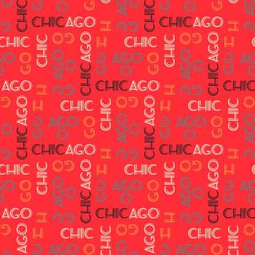 Chicago pattern seamless design Stock Illustration