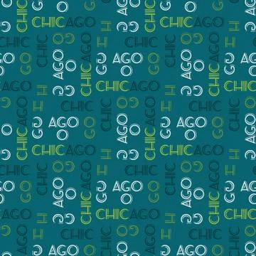 Chicago pattern seamless design Stock Illustration