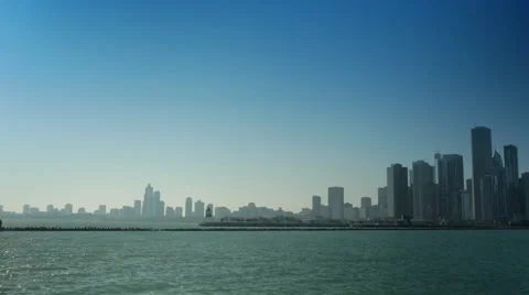 Chicago from the pier Stock Footage 41308359
