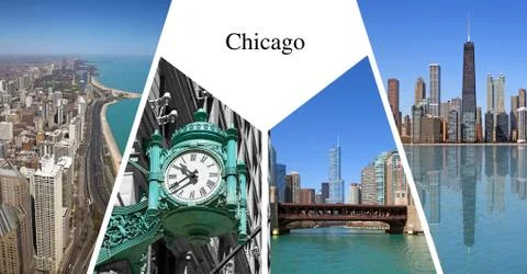Chicago post card Stock Photos
