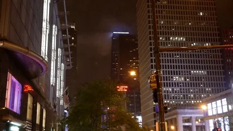 Chicago in the Rain Video stock 78213819