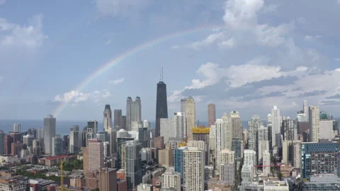 Chicago rainbow (2) Stock Footage 247190082