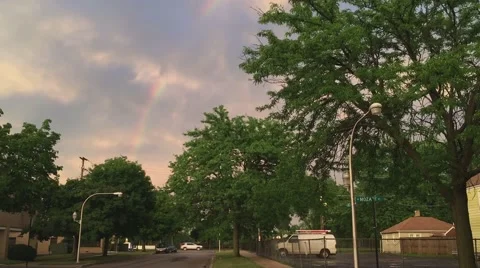 Chicago rainbow fading timelapse Video stock 65817685