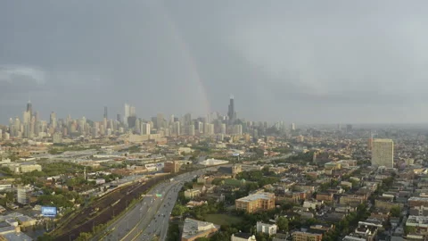 Chicago rainbow Stock Footage 247028487