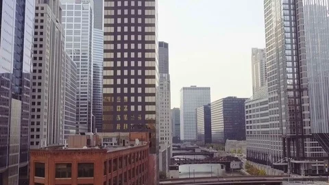 Chicago River Aerial Stock Footage 69912051