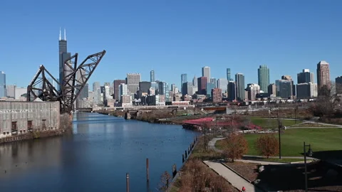 Chicago River Bridges 库存影片 230937312