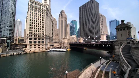 The Chicago River Downtown District Stock-Footage 111328901