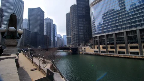 The Chicago River Downtown District Stock-Footage 111328912