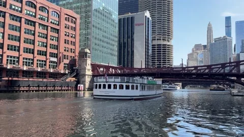 Chicago River Stock Footage 244422876