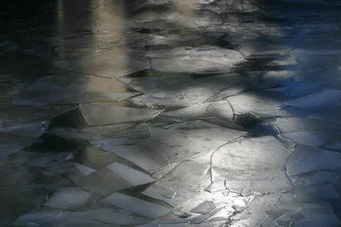Chicago River Ice Stock Photos