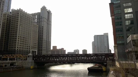 Chicago River, Illinois Stock Footage 35596685