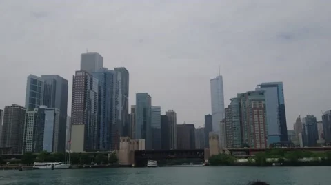 Chicago River Lakefront Stock Footage 67496801