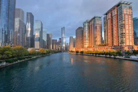 Chicago river Stock Photos