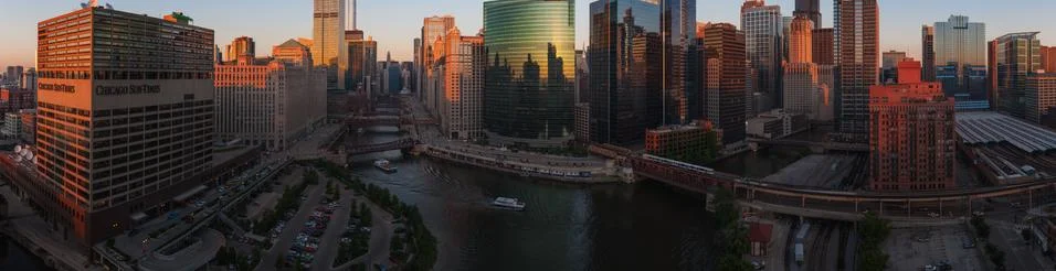 Chicago On The River Foto stock