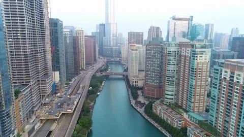 Chicago River at Sunrise 스톡 동영상 94968796