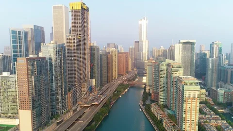 Chicago River Sunrise 動画素材 94975719