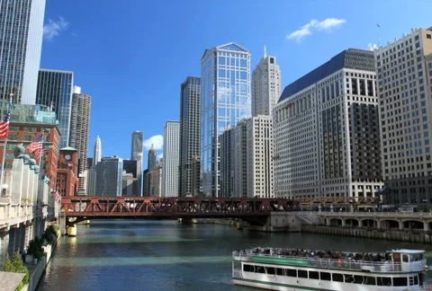 Chicago River Time Lapse Stock Footage 923883