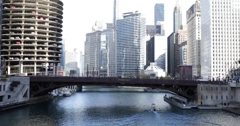 Chicago River Timelapse 4k Stock Footage 82588749
