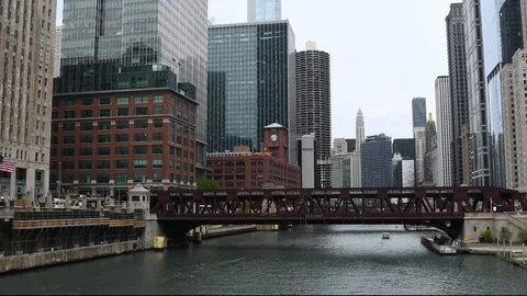 Chicago River Timelapse Stock Footage 114245183