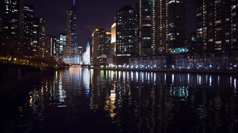 Chicago River - Trump Tower Stock Footage 37146239