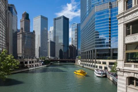 Chicago river view Stock Photos