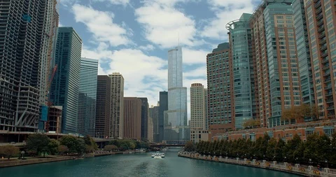 Chicago River Walk Stock-Footage 97374288