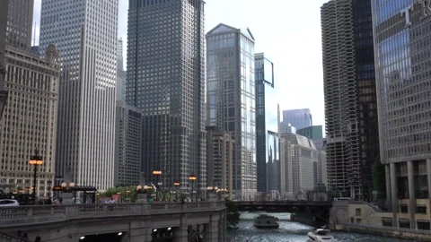Chicago Riverwalk Stock Footage 252546794