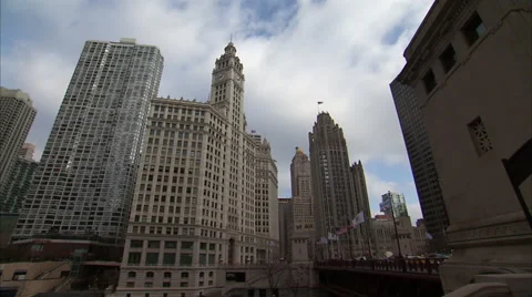 Chicago Riverwalk Pan Stock Footage 35871766