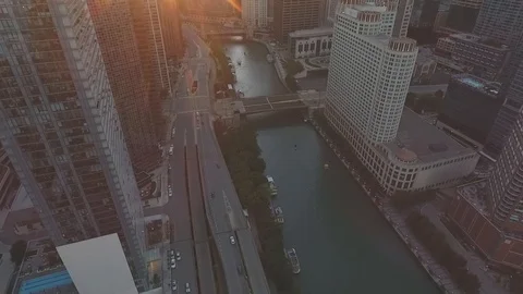 Chicago Skyline 1 스톡 동영상 98977437