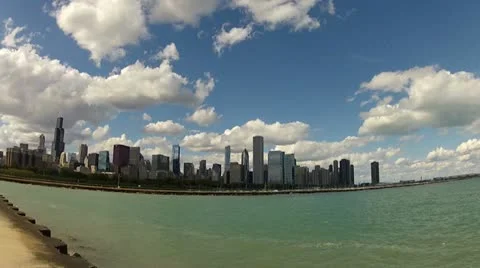 Chicago Skyline 2 스톡 동영상 12095169