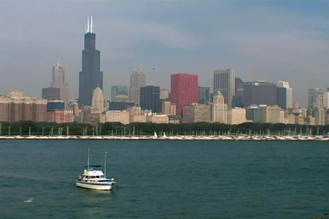 Chicago Skyline 4 Stock Footage 491338