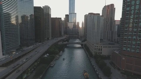 Chicago Skyline 4 스톡 동영상 98977686