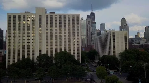 Chicago Skyline - 4k Aerial Stock Footage 104355953